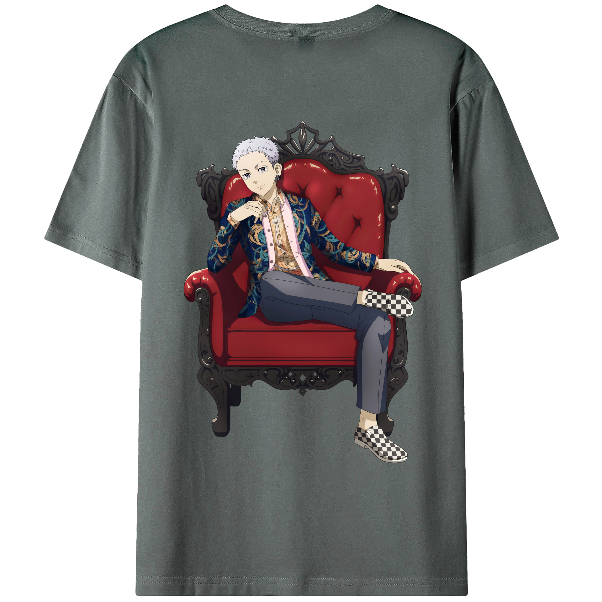 （画像用） 東京リベンジャーズ Tokyo Revengers 綿100％ メンズ半袖Tシャツ（バックプリント） 通気性